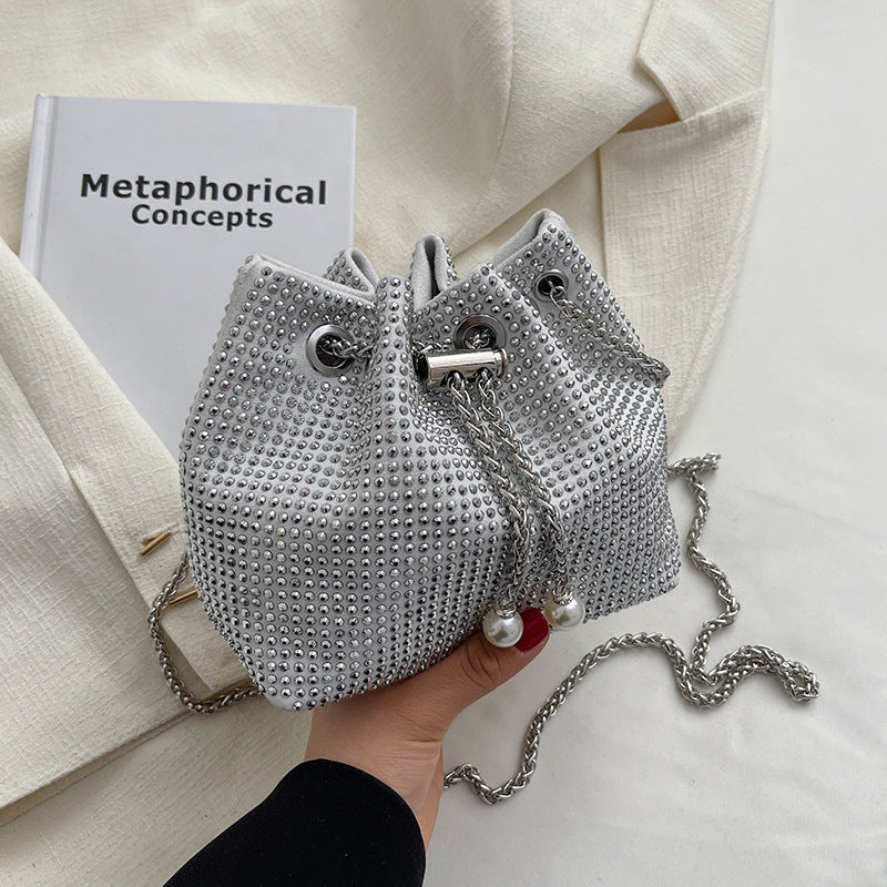 Diamond Rhinestone Bucket Bag