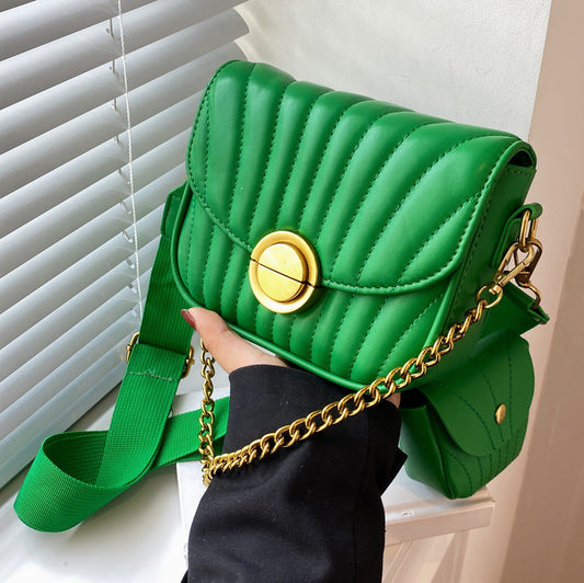 Chain Buckle Shoulder Bags