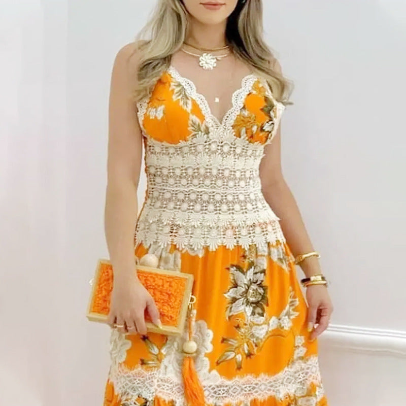 Wrap Chest Slit Dress