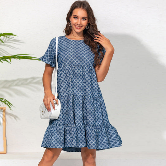 Polka Dot Denim Print