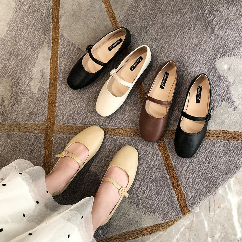 Flat Square Mary Jane Shoes