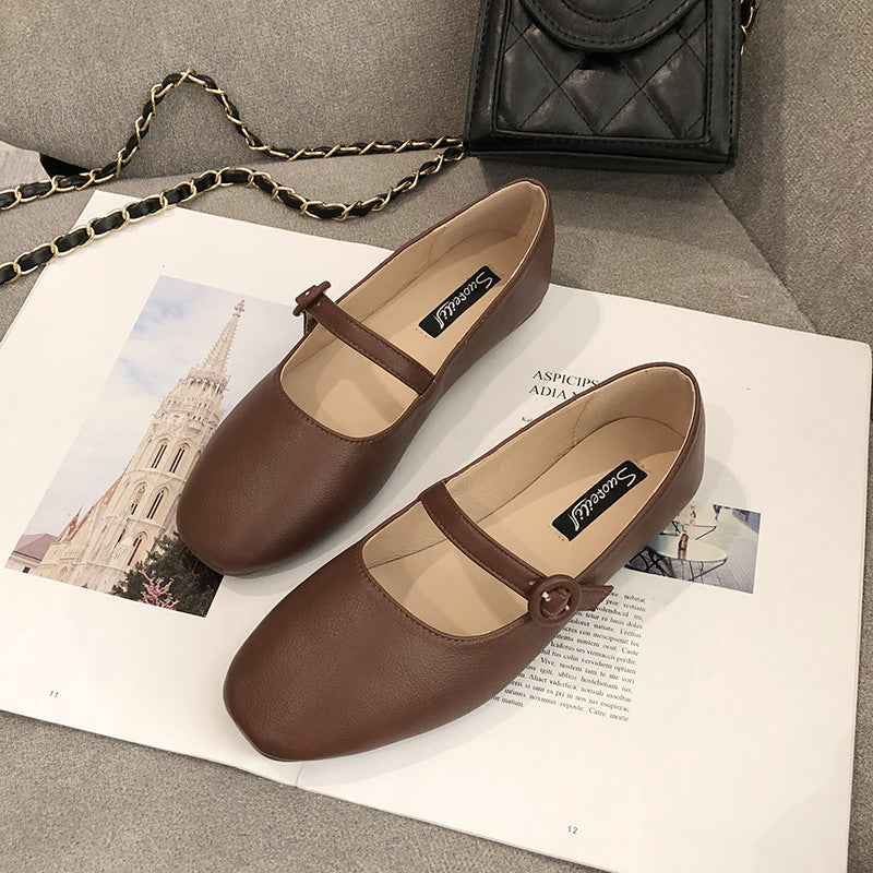 Flat Square Mary Jane Shoes