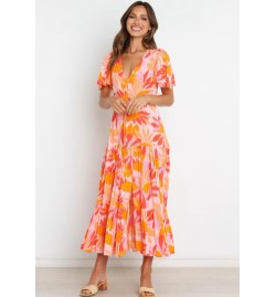 Long Sleeve V Neck Dress