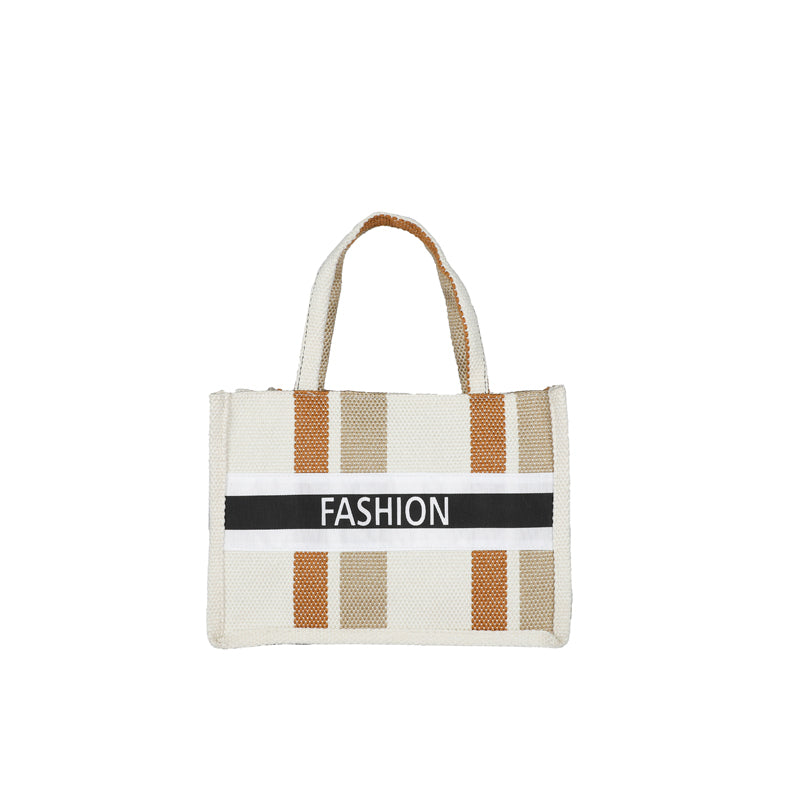 Hand-Carrying Canvas Striped Bag
