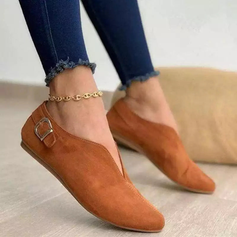 Solid Color Casual Flat Shoes