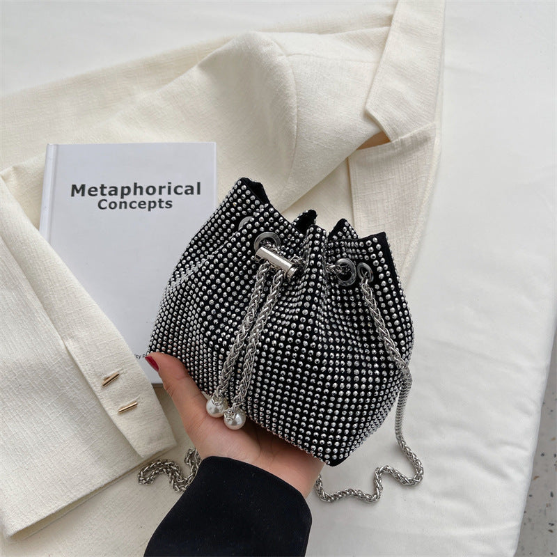 Diamond Rhinestone Bucket Bag