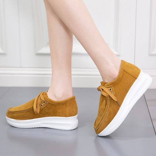 Lace Up Thick Casual Sports Shoes