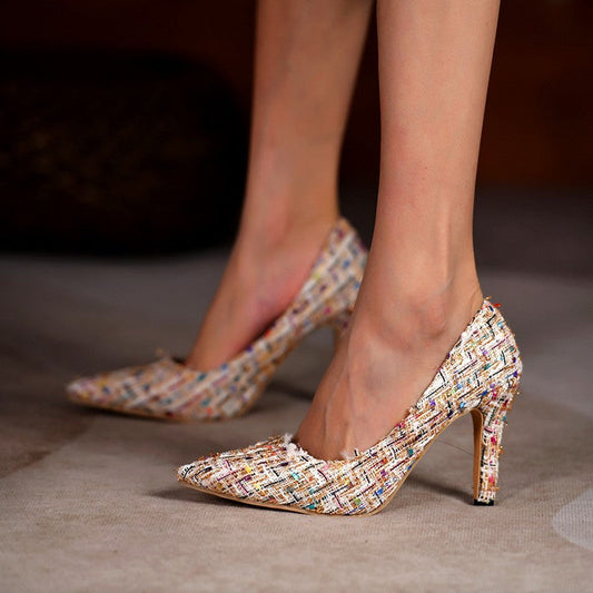 Colorful Shallow High Heel Shoes