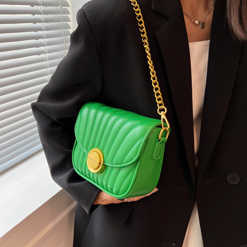 Chain Buckle Shoulder Bags