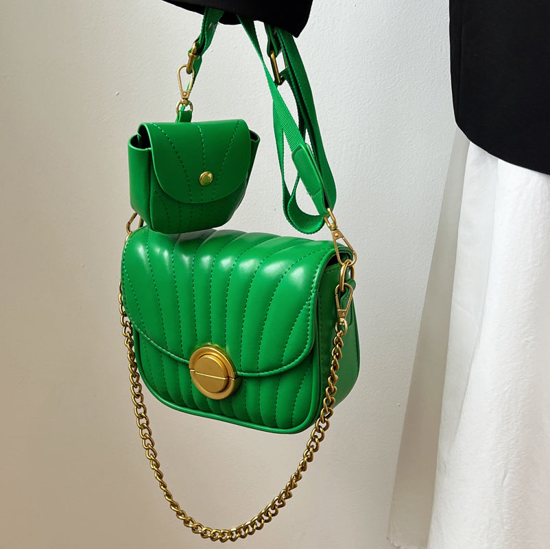 Chain Buckle Shoulder Bags