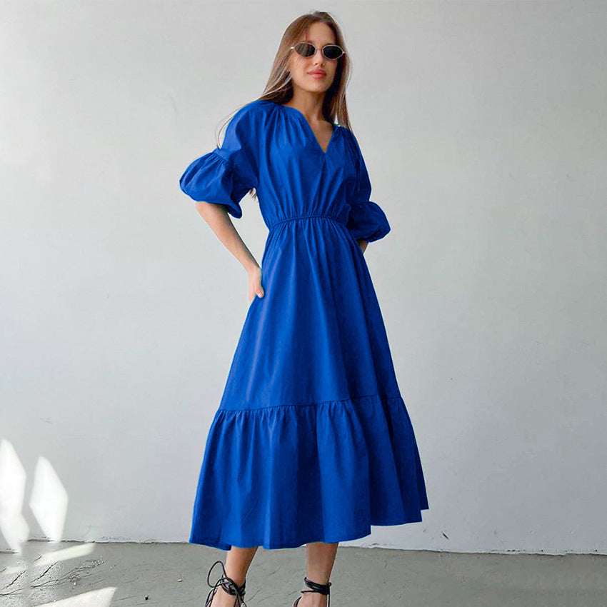 Puff Sleeve Waist Dress