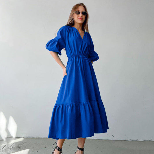 Puff Sleeve Waist Dress