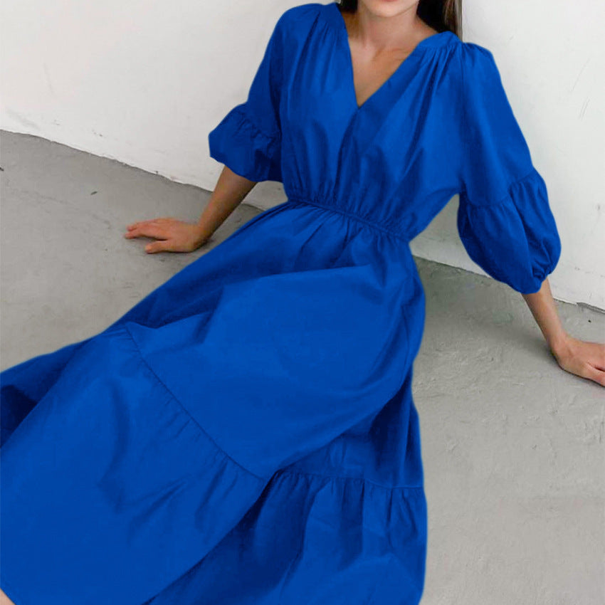 Puff Sleeve Waist Dress