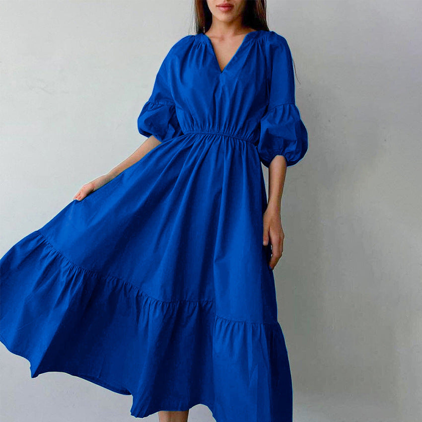 Puff Sleeve Waist Dress
